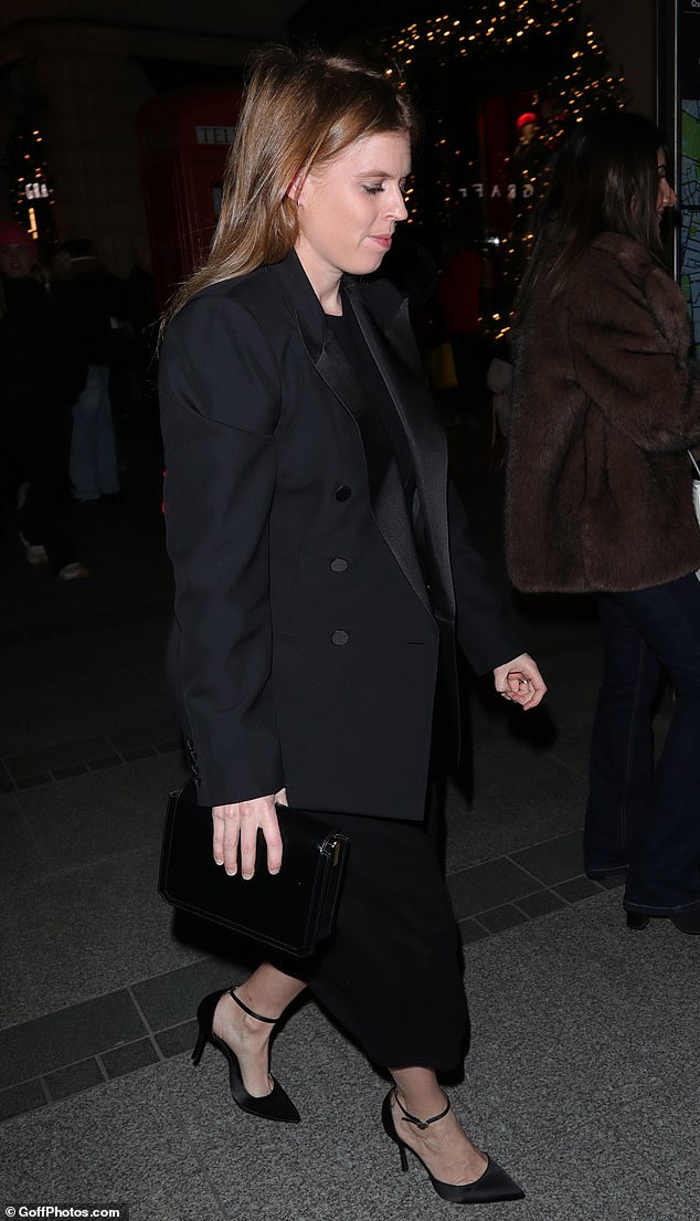 The princess wore her light brown hair in a classic blow dry and kept her make-up simple for the occasion