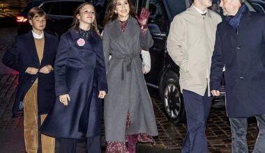 Queen Mary and King Frederik of Denmark are set to spend their first Christmas as monarchs together in Aarhus. Pictured on Christmas Day together last year