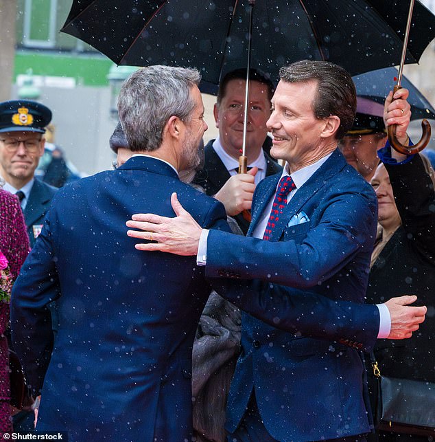 However, Joachim has since said the family has 'moved on' and put on a pally display with his brother at abdication events at the start of the year (pictured)