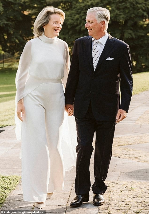 The Belgian Royal Palace have shared new portraits of Queen Mathilde and King Philippe to mark their silver wedding anniversary on Wednesday