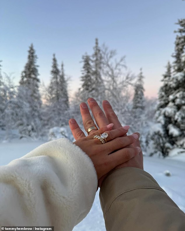 Since tying the knot, Tammy has also been showing off her glitzy wedding ring on social media, worth a reported $23,000