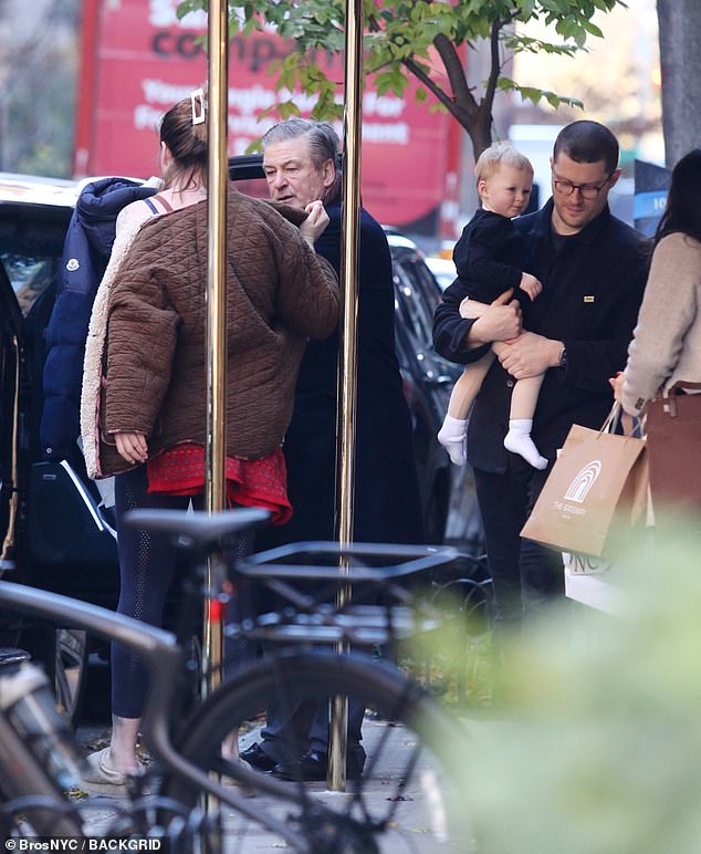 Ireland was accompanied by her partner, musician RAC, 39, and their one-year-old daughter, Holland, in the trip to NYC