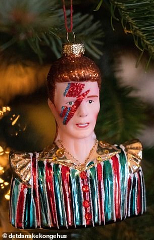 Another ornament with a personal touch is that of David Bowie as his iconic Ziggy Stardust character