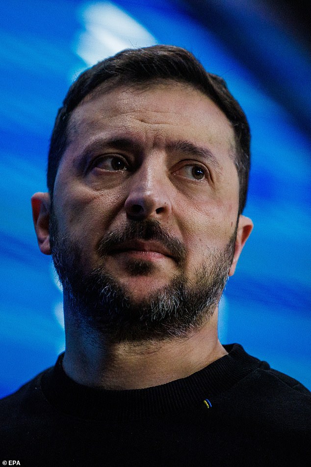 Volodymyr Zelensky (pictured) wrote on X that 'according to preliminary data, the number of North Korean soldiers killed and wounded in the Kursk region has already exceeded 3,000