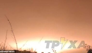 Vladimir Putin marked Christmas in Ukraine by staging missile strikes from his strategic air force bombers, combined with drone attacks. This picture shows an explosion and fire raging in Kharkiv