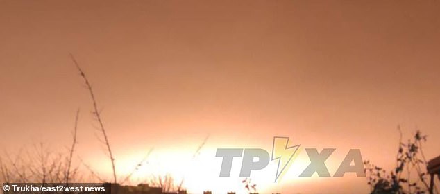 Vladimir Putin marked Christmas in Ukraine by staging missile strikes from his strategic air force bombers, combined with drone attacks. This picture shows an explosion and fire raging in Kharkiv