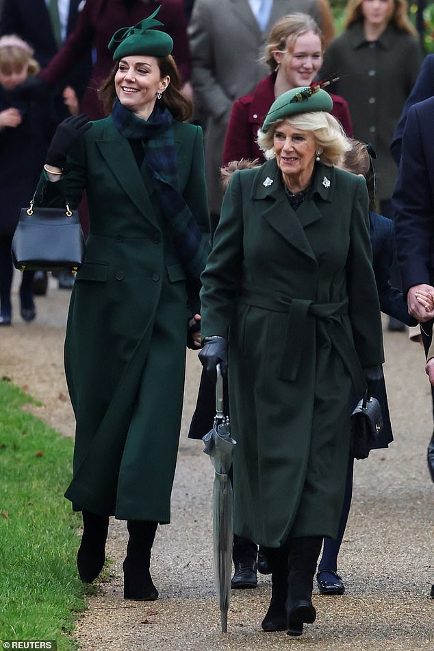 The moment arrived when William and Kate were briefly separated, with the prince needing to speak with the clergy