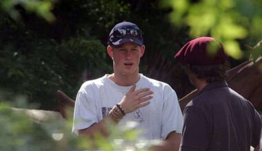 Prince Harry observes a polo game in Buenos Aires, Argentina where his friends, the Tomlinson brothers played