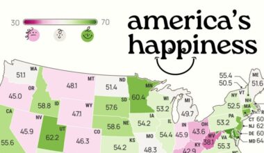 Mapped: America’s Happiest States in 2024