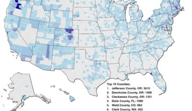 [OC] Distribution of Alpacas in the US