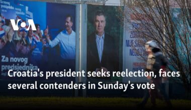 Croatia's president seeks reelection, faces several contenders in Sunday's vote