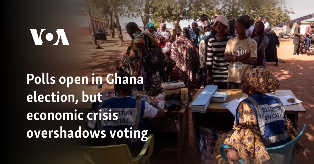 Polls open in Ghana election, but economic crisis overshadows voting