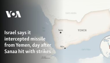 Israel says it intercepted missile from Yemen, day after Sanaa hit with strikes