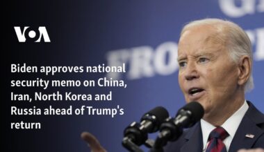 Biden approves national security memo on China, Iran, North Korea and Russia ahead of Trump's return