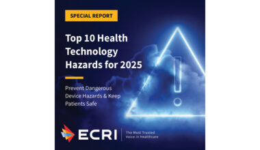 Artificial intelligence tops 2025 health technology hazards list
