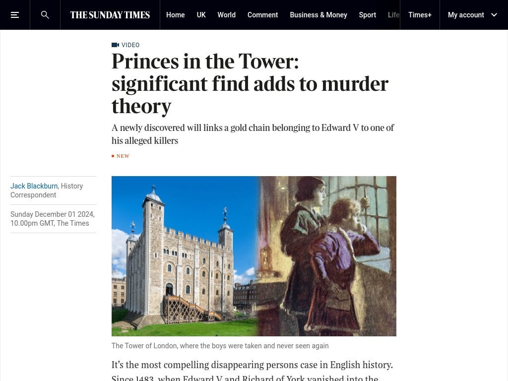 Princes in the Tower: significant find adds to murder theory
