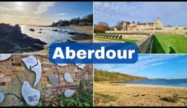 The charming coastal town of Aberdour, easily accessible from Edinburgh in Scotland. Featuring two beautiful beaches, an historic castle, gardens, and situated on the great Fife Coastal Path.