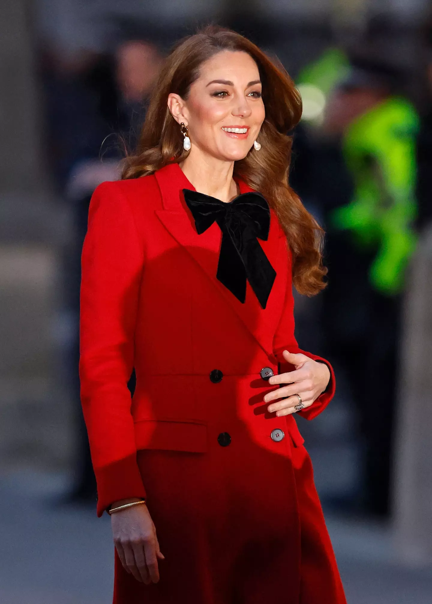 The Princess Of Wales looked festive in the trailer for the carol concert (Max Mumby/Indigo/Getty Images)