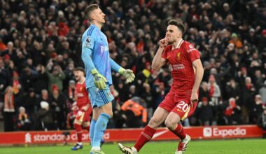 Liverpool 2 Fulham 2 – Slot’s team come from behind twice after Robertson red card