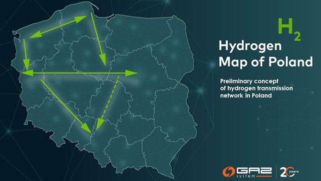 Hydrogen map of Poland