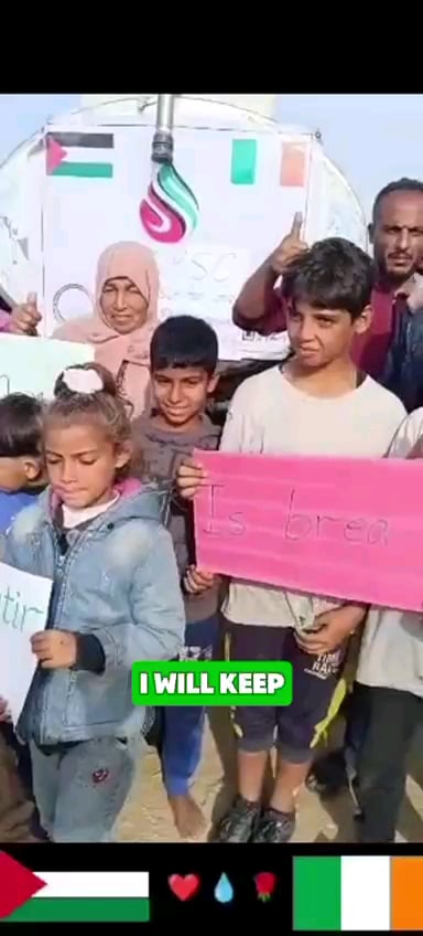 Uisce / Water for Gaza - Palestinian children say thanks in Irish