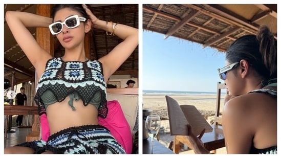 Mouni Roy chilled by the Goa beach, reading a book and serving a fabulous beach look. (Instagram)