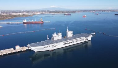 Nave Trieste makes its first logistics stop in the port of Augusta, Sicily