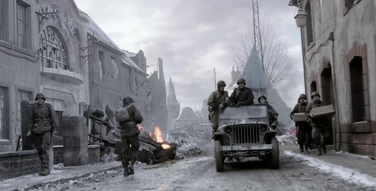 La ville de Bastogne a été reconstituée dans un décor à Hollywood.