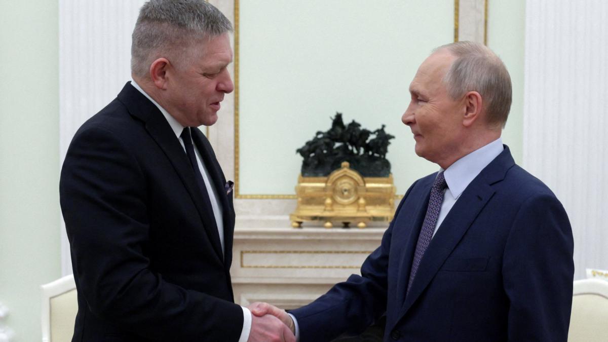 Slowakischer Premier Robert Fico besucht Putin in Moskau