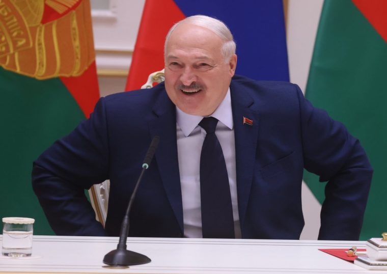 MINSK, BELARUS - DECEMBER 6: (RUSSIA OUT) Belarusian President Alexander Lukashenko smiles during a signing ceremony at the Supreme Council of Russia and Belarus, December 6, 2024, in Minsk, Belarus. President Putin is having a one-day trip to Belarus. (Photo by Contributor/Getty Images)