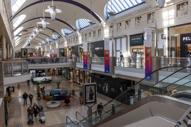 DARTFORD, ENGLAND - OCTOBER 06: The new Amazon '4-star' store (top centre) in Bluewater shopping centre on October 06, 2021 in Dartford, England. This is the company's first 'Amazon 4-Star' location outside the United States, where it already has 30 locations. The store is thus named because every item in the store received a 4-star rating by its customers. (Photo by Dan Kitwood/Getty Images)