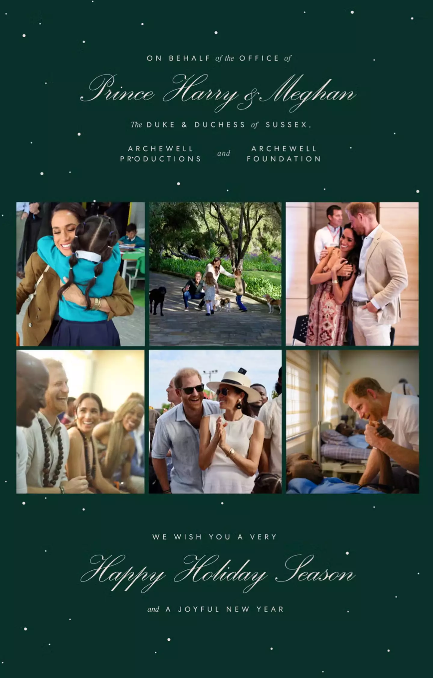 Prince Harry and Meghan Markle's 2024 Christmas card (Archewell Foundation)