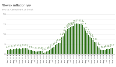 bne IntelliNews - Slovak inflation grows by 3.2% y/y in November