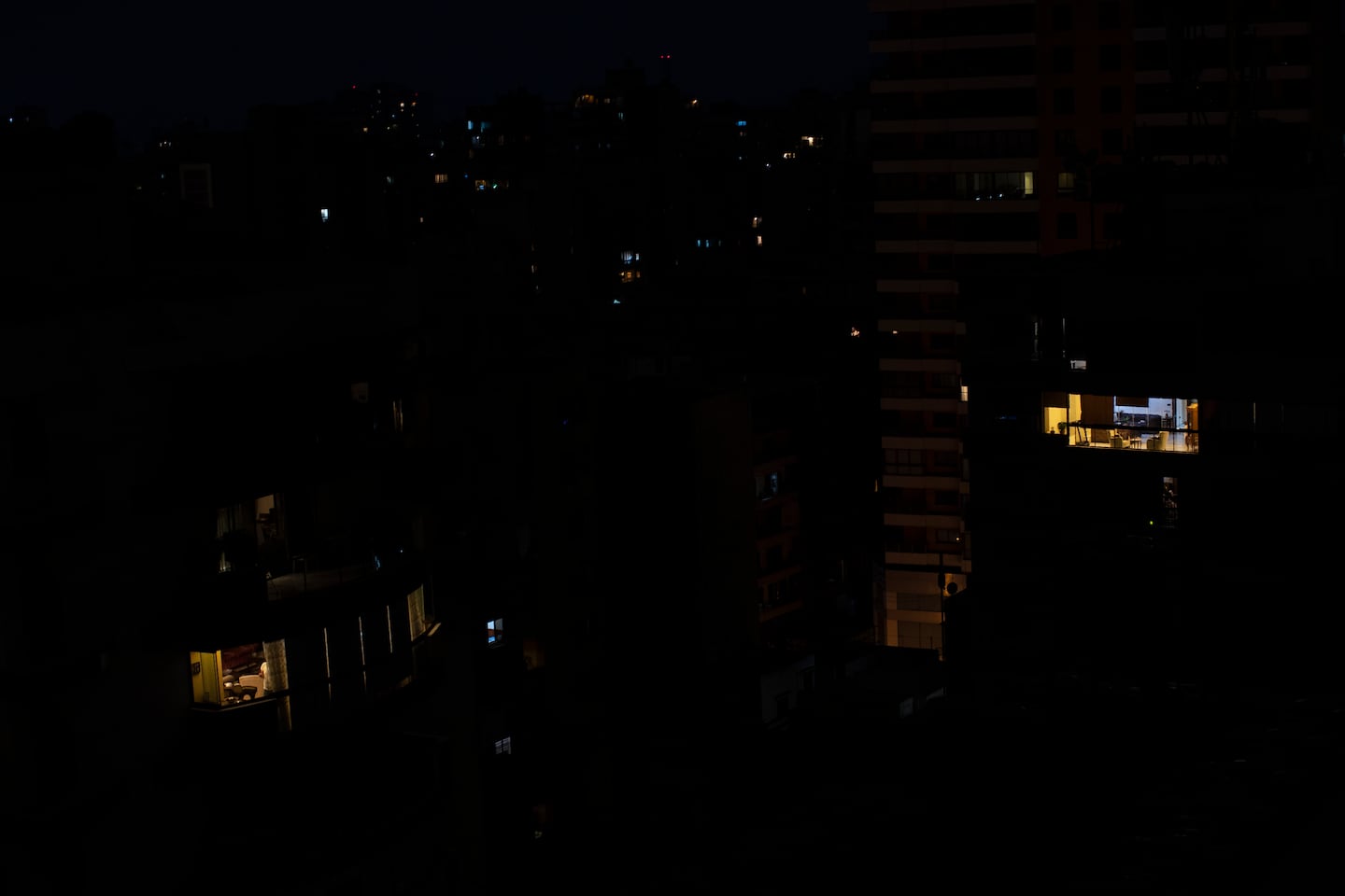 A power outage in Beirut in 2020.