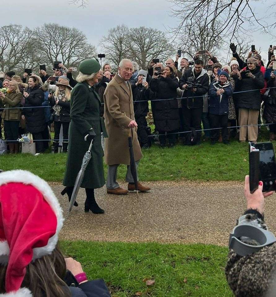 The King and Queen at Sandringham.