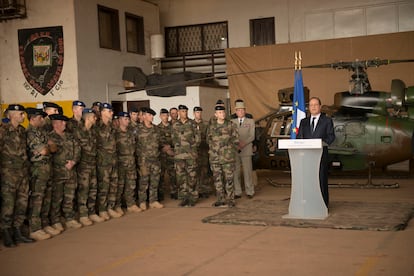 François Hollande in Bangui, capital of the Central African Republic, in February 2014.