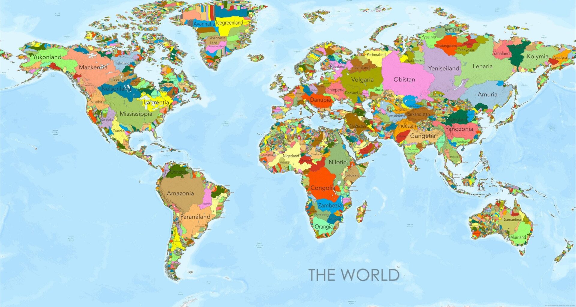 [OC] River Basins as Countries