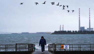 Seven counties under red wind warning as Storm Darragh nears Ireland