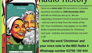 Be part of a Christmas radio programme