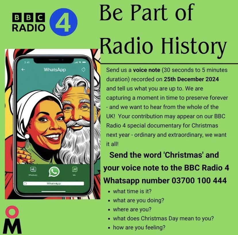 Be part of a Christmas radio programme