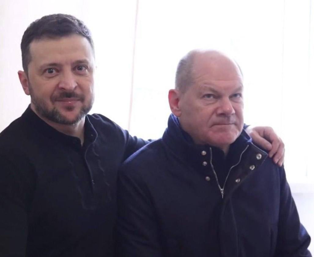 Olaf Scholz visited Zelenskyy in Ukraine today