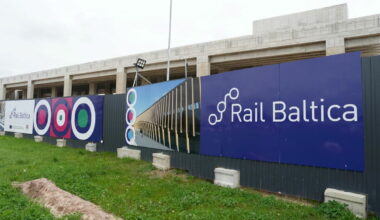 "Rail Baltica" stacijas un saistītās infrastruktūras būvniecība pie Rīgas lidostas. Foto: Edijs Pālens/LETA