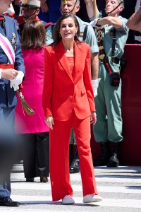 OVIEDO, SPAIN - MAY 25: Queen Letizia of Spain attends the Armed Forces 2024 Day on May 25, 2024 in Oviedo, Spain. (Photo by Carlos Alvarez/Getty Images)