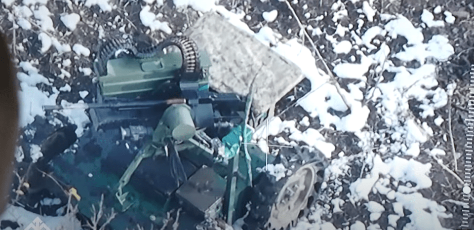 Some of the drones have machine guns on them and shoot at Russian soldiers