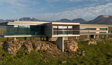 gudmundur jonsson's casa G rests on columns in iceland