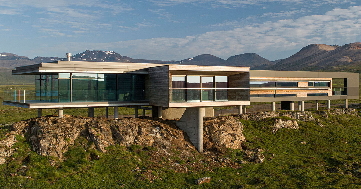 gudmundur jonsson's casa G rests on columns in iceland
