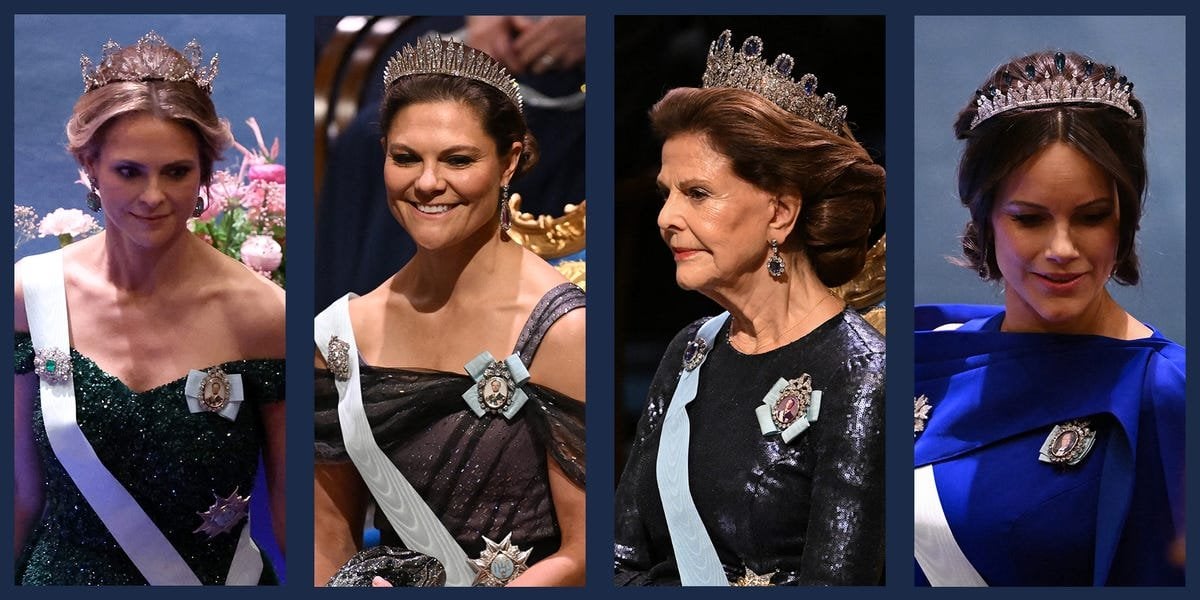 The Swedish Royal Family Wore Stunning Tiaras to the 2024 Nobel Prize Ceremony