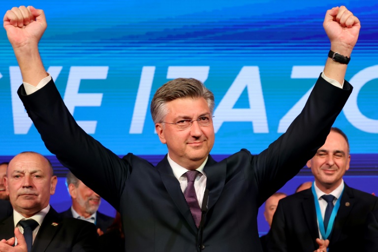 Prime Minister Andrej Plenkovic won a third term of office in April (Damir SENCAR)