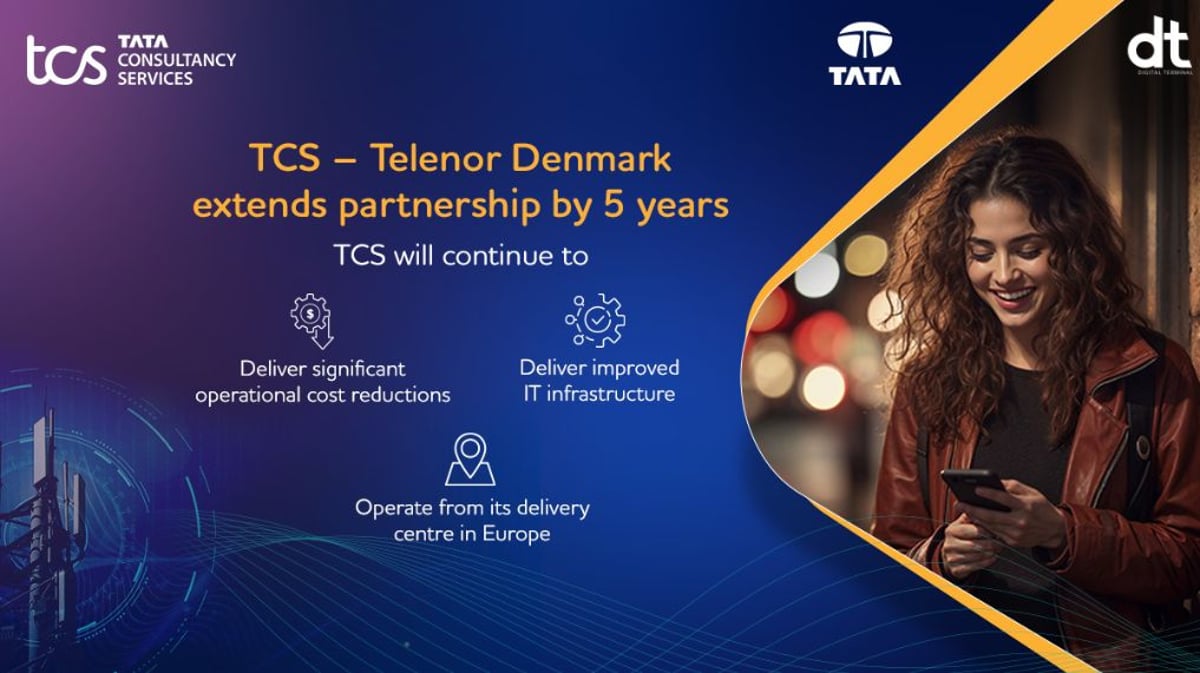 TCS Secures Five-Year Deal with Telenor Denmark for IT Infrastructure Services