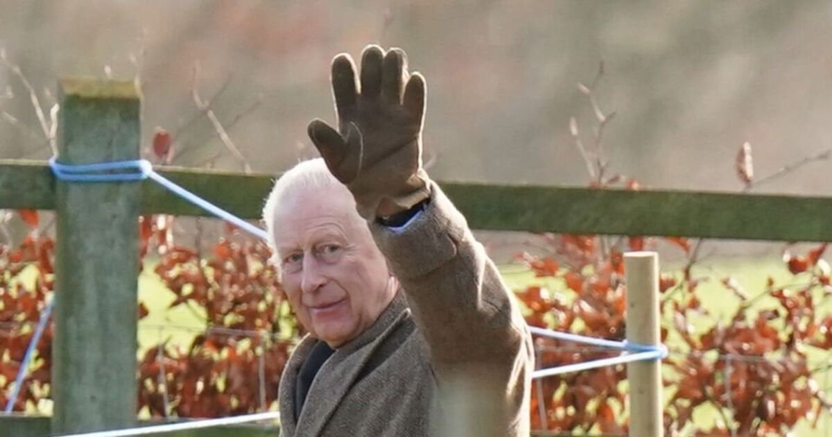 Beaming King Charles waves to well-wishers pictured in Sandringham ahead of Christmas